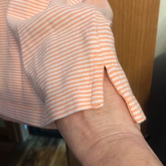 Orange and white striped polo shirt.  Old Navy size XL with chest emblem - Picture 5 of 8